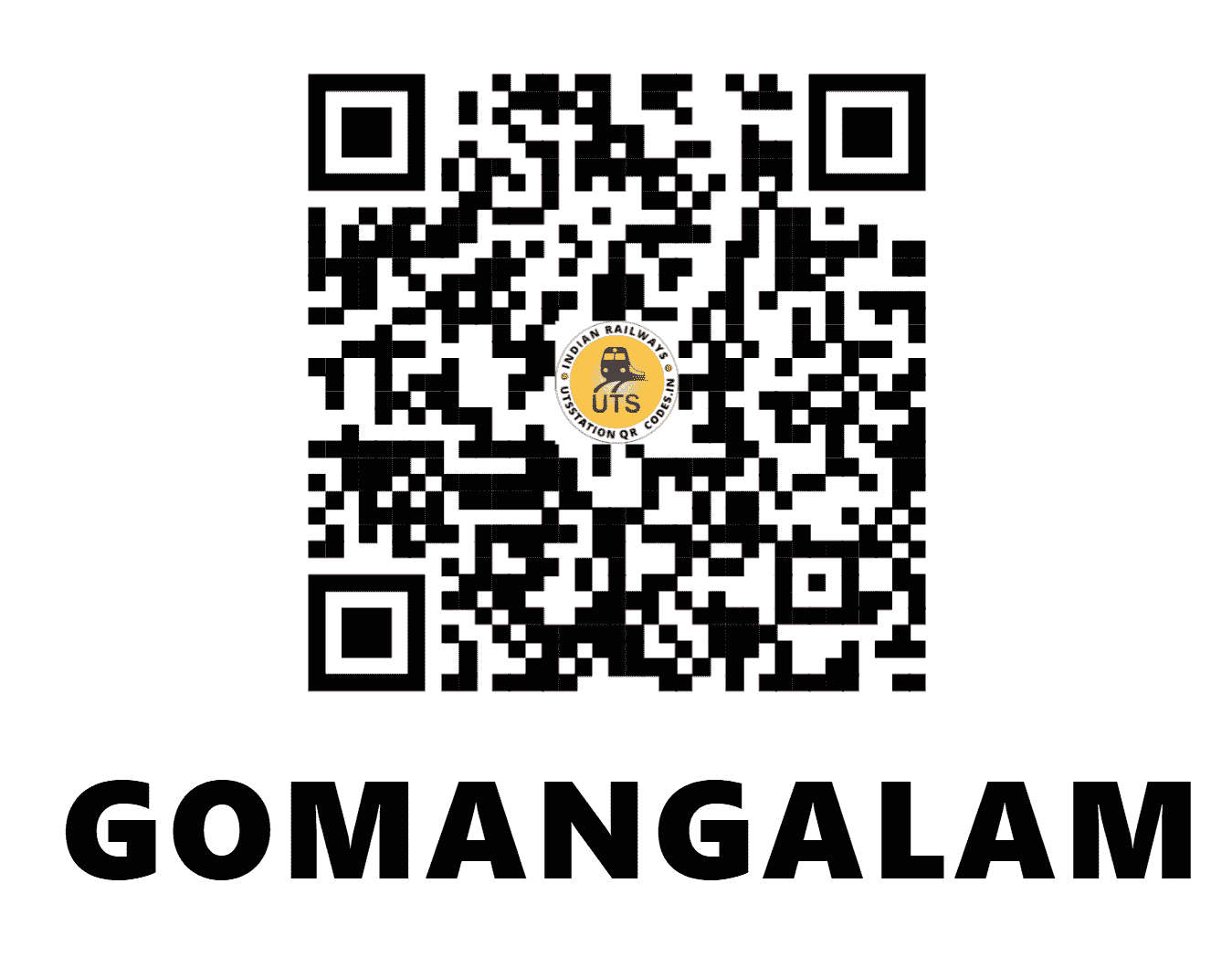 UTS QR Code for GOMANGALAM - GMGM (SR - TAMIL NADU)